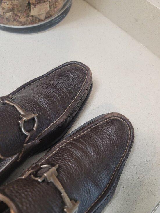 Salvatore Ferragamo Grandioso Bit Brown Leather Loafer Shoes US 11 D